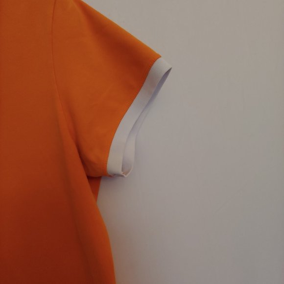 Lilly Pulitzer vintage orange and white polo shirt size Large - Picture 5 of 7